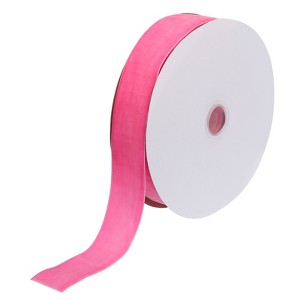Unique Bargains Soft Single Face Spool Silky Velvet Ribbon for Bouquets DIY Crafts - 1 of 3