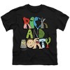 Rick And Morty Illustrated Logo Kids T Shirt For Youth, Black - 2 of 4