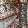 Vintage Rug Distressed Retro Oriental Washable Non-Slip TPR Backing Low Pile Thin Foldable Soft Non-Shedding Nursery - 2 of 4