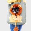 Cat Carrier Bag - Large Lake Blue Canvas Shoulder Bag with Cartoon Lion Design, Adjustable Hole & Zipper Lock for Kittens Under 5 Lbs - 4 of 4