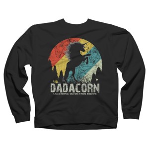 Adult Design By Humans Dadacorn Like A Normal Dad, More Awesome By shirtpublic Sweatshirt - 1 of 2