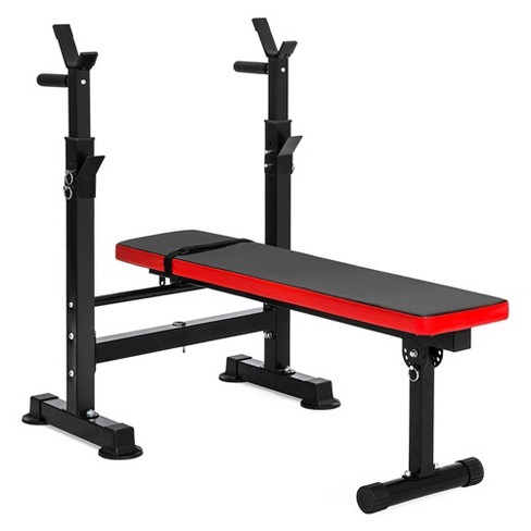 GORILLA SPORTS® Weight Bench - with Adjustable Dip Station and