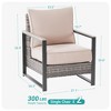 Sonkuki 2 Piece Wicker Patio Chairs Set, All-Weather PE Rattan Wicker Chair Patio Conversation Couch with Cushion - 3 of 4