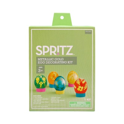 Metallic Gold Easter Egg Decorating Kit with Stickers - Spritz™
