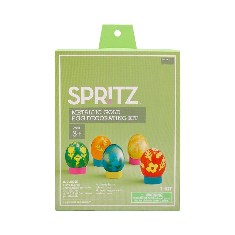Metallic Gold Easter Egg Decorating Kit 23pc - Spritz&#8482;, 1 of 3
