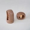 Storied Home Handmade Terracotta Candle Holder with Cutouts - 3 of 4