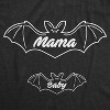 Maternity Mama Bat Baby Bat Pregancy Tee Funny Halloween Baby Announcement Graphic Tee - Crazy Dog Maternity T Shirt - 2 of 4