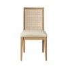 Corella Cane and Wood Dining Chair Natural - Threshold™: Rubberwood Frame, Upholstered Seat, 19.5" Height - 2 of 4