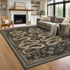 Modern Pastoral Snake Print Area Rug Machine Washable Low Pile Non Slip Non Shedding Stain-Resistant Floor Carpet for Living Room Bedroom Kitchen - 2 of 4