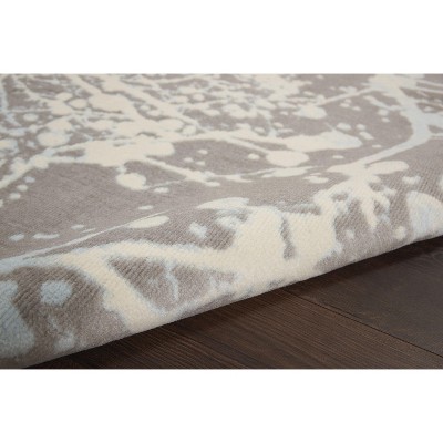 Jubilant Gray Abstract Forest-Inspired 4' x 6' Area Rug