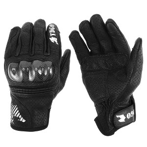 Unique Bargains Motorbike Gloves Spring Summer Breathable Smartphone Touch Black 1 Pair - 1 of 4