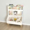 Mshliw Kids Bookshelf and Toy Storage Organizer with Legs, 3-Tier Bookcase with Bin, MDF and Pine Book Shelf for Nursery or Playroom - 3 of 4