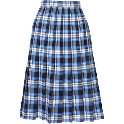 Lands' End School Uniform Women's Plaid Pleated Skirt Below The Knee ...