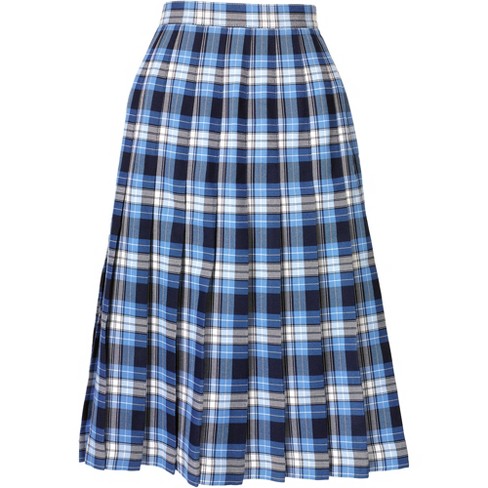 Women's blue shop plaid skirt