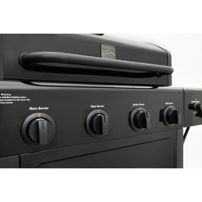 Kenmore Black 4-Burner Propane Gas Grill with Side Burner