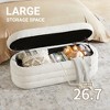 Gericco 49.2" Storage Ottoman Bench Upholstered Fabric Storage Bench for Bedroom End of Bed Aesthetic Large Oval Storage Ottoman - 3 of 4