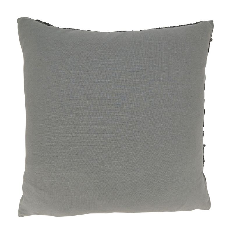 Saro Lifestyle Embroidered Mosaic Delight Poly Filled Throw Pillow, Gray, 18"x18", 2 of 4