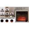 Wooakway 3D Fireplace TV Stand with LED Lights Wood with USB Charging Outlet Modern Television Table Center for TV - 4 of 4