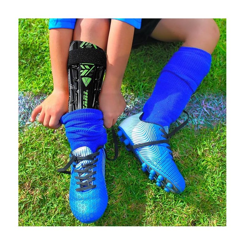 Vizari Malaga Soccer Shin Guards - Breathable & Lightweight Soccer Shin Pads with Ankle Protection - Reduces Shocks & Injuries - Adults, Youth & Kids Soccer Shin Guards with Non-Slip Adjustable Strap, 3 of 9