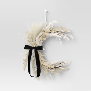 17" Artificial Moon Wreath Black - Hyde and EEK! Boutique™ - 1 of 3