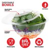 Stock Your Home 32oz Clear Plastic Salad Bowls with Lids Disposable (50 Pack) Medium Takeout Container with Snap on Lid for Fruit Salads - 2 of 4