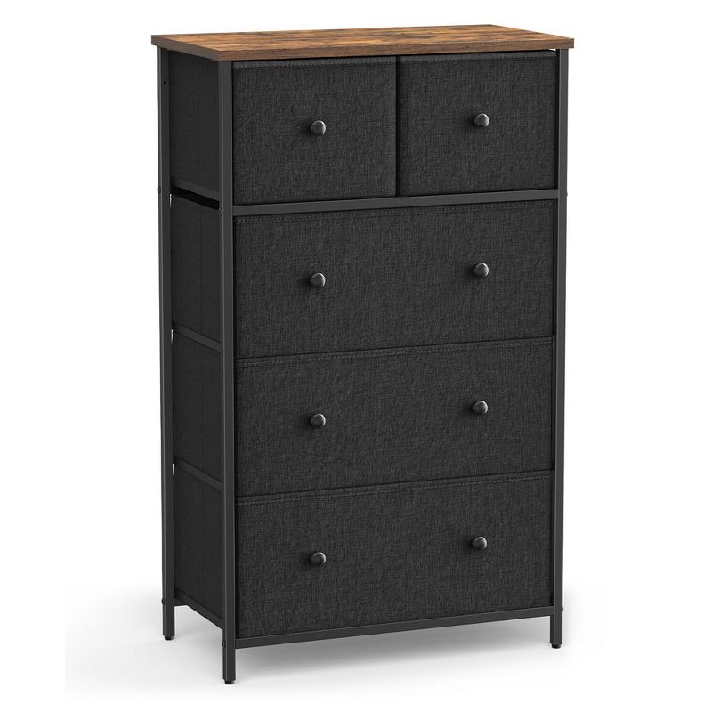 SONGMICS 5 Fabric Drawers Dresser Storage Tower with Unit for-Living-Room Hallway-Nursery, 1 of 10
