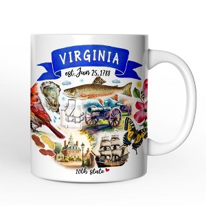 Artistic Virginia State Themes and Landmarks Mug (Non-Custom Only)| OrnamentallyYou - 1 of 4
