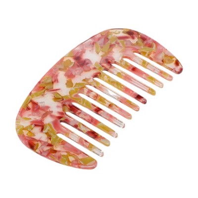 Unique Bargains Anti-Static Pocket Size Wide Tooth for Thick Curly Hair Detangling Comb 1 Pc