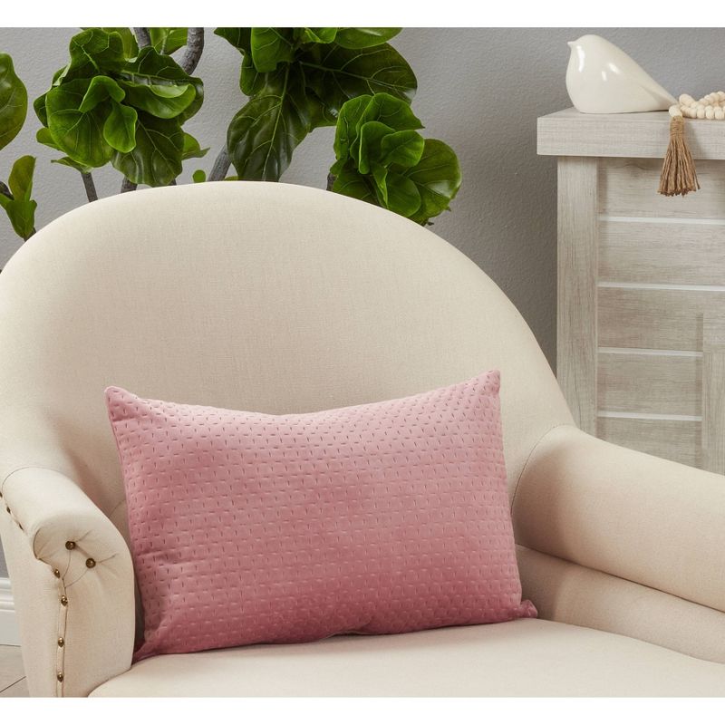 Pinsonic Velvet Design Poly-Filled Throw Pillow - Saro Lifestyle, 2 of 6