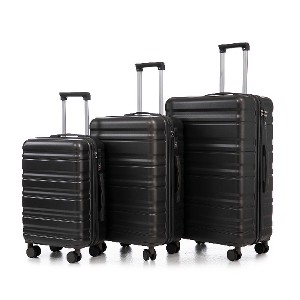 Lyngins 3-Piece Family Hardside Luggage Set – 20" Carry on Luggage, 24" & 28" Suitcases with 360° Silent Spinner Wheels, Waterproof ABS Hard Shell, - 1 of 4