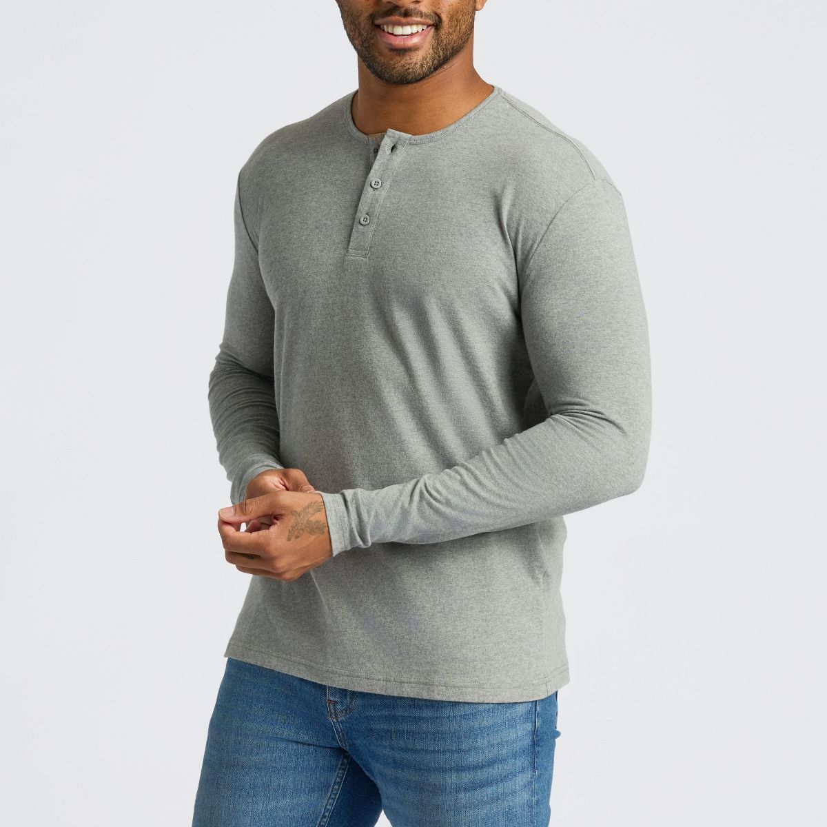 Men's Classic Long Sleeve Henley - True Classic - thumbnail 4