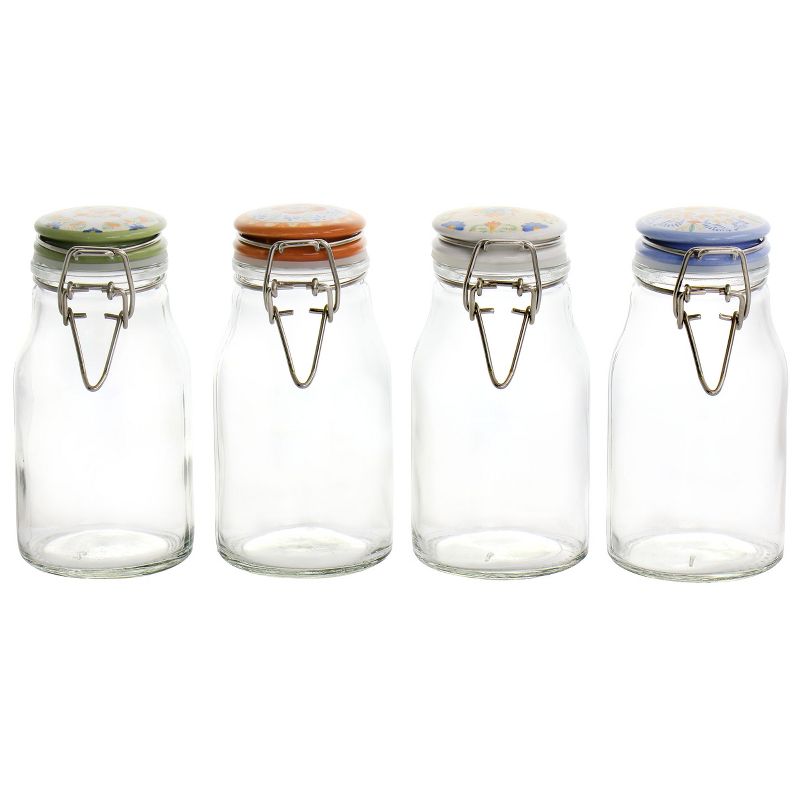 Gibson Laurie Gates California Designs Tierra 4 Piece Mini Glass Jar Canister Set, 3 of 6
