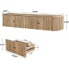 Lantine Floating TV Stand, 55-Inch Wall Mounted TV Console with 2 Fluted Drawers, Modern Media Console Entertainment Center for Living Room - 3 of 4