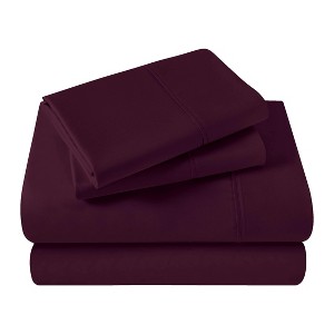 Premium Cotton 400 Thread Count Solid Deep Pocket Bed Sheet Set by Blue Nile Mills - 1 of 4