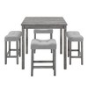 LOVMOR Farmhouse Counter Height Dining Table Set, Bar Table and Chairs Set for Living Room, Dining Room - 4 of 4