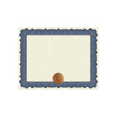 Great Papers Cambridge Certificates 8.5" x 11" Beige/Blue 10/Pack (2020005)