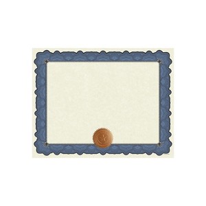 Great Papers Cambridge Certificates 8.5" x 11" Beige/Blue 10/Pack (2020005) - 1 of 3