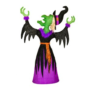 47" Pre-Lit Cackling Green Witch - 1 of 4