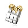 Ross-Simons Two-Tone Sterling Silver Wrapped Station Ring - 3 of 4