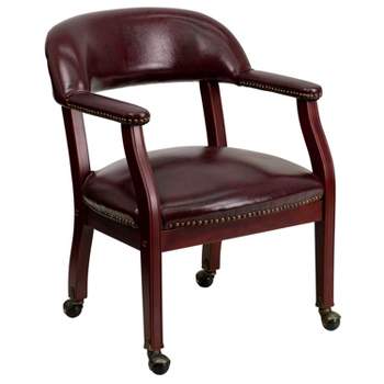 Emma and Oliver Conference Chair with Accent Nail Trim  and Casters