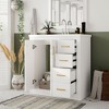 JUJABU 30'' Freestanding Bathroom Vanity with Ceramic Sink, Solid Wood Base, 3 Drawers & Soft-Close Doors for Bathroom Storage - 3 of 4