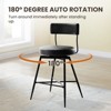 Hyleory 27"Upholstered Swivel Bar Stool Set of 2 with Padded Seat & Backrest Metal Frame, Accent Chair for Kitchen or Dining Room - 4 of 4