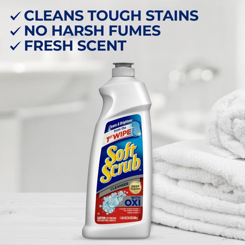 Soft Scrub Multi-Purpose Bathroom Cleanser with Oxi - 36oz, 5 of 15