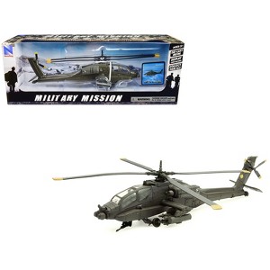 Boeing AH-64 Apache Attack Helicopter Olive Drab "United States Army" "Military Mission" Series 1/55 Diecast Model by New Ray - 1 of 3