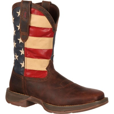 Durango Men's Patriotic Pull on Brown Western Boot
