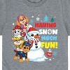 Boys' - Paw Patrol - Skye Marshall Chase Rubble Having Snow Much Fun Short Sleeve Graphic T-Shirt - 2 of 4