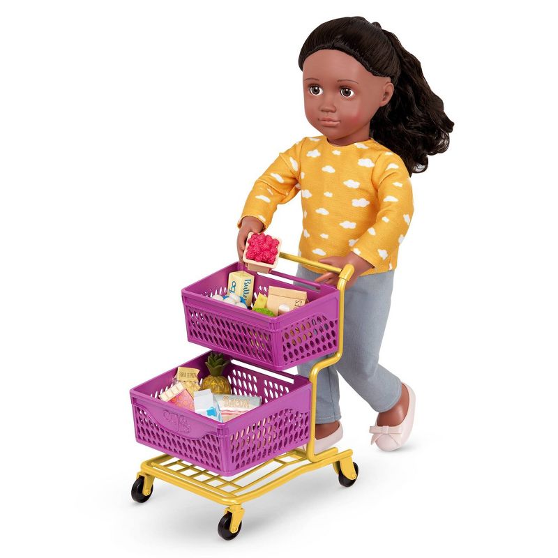 Our Generation At the Market Shopping Cart Purple &#38; Yellow Accessory Set for 18&#34; Dolls, 4 of 10