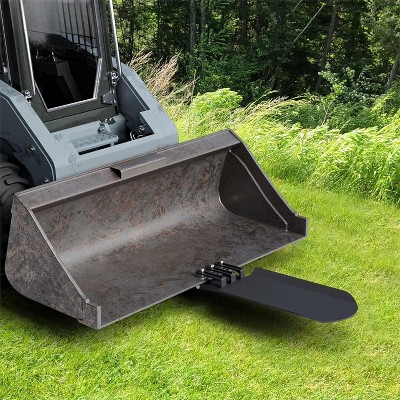 Clamp On Quick Spade Combo Bucket/Skid Steer Loader Fork 46" x 19", Tractor Bucket or Pallet Fork, Dig Footings, Trenches & Stump Removal