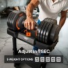 Flybird 1 Pair 55LBS-Adjustable Dumbbell, Multiweight Options for Full Body Workout（110LB in Total） - 3 of 4