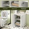 SpassWay 30"L Green Freestanding Bathroom Vanity with Ceramic Sink Solid Wood Frame Hidden Drawer Storage - 4 of 4